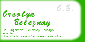 orsolya beleznay business card